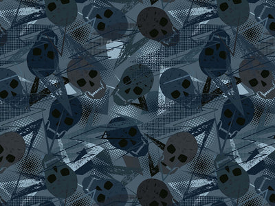 Blue Decomposition Halloween Vinyl Wrap Pattern~Rwraps Series 914 Digitally Printed Vinyl Wrap~0