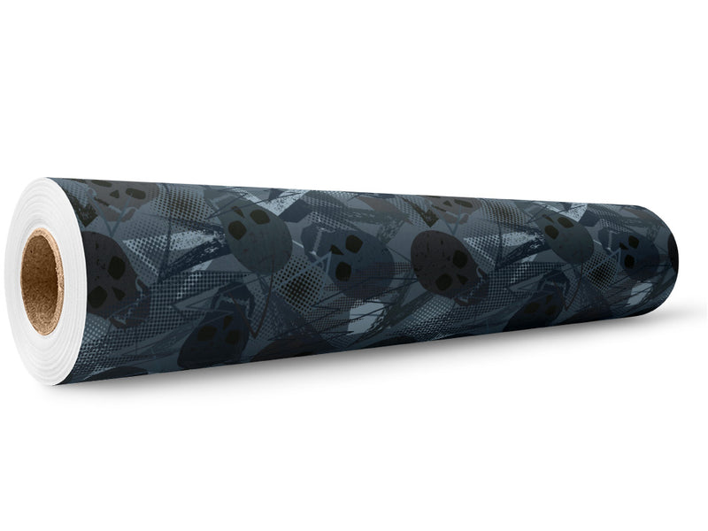 Blue Decomposition Halloween Wrap Film Wholesale Roll~Rwraps Series 914 Digitally Printed Vinyl Roll~5