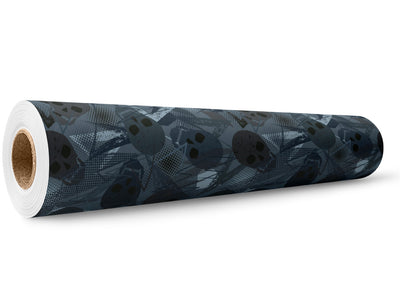 Blue Decomposition Halloween Wrap Film Wholesale Roll~Rwraps Series 914 Digitally Printed Vinyl Roll~5