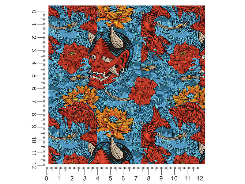 blue devil japanese 1ft x 1ft Craft Sheets