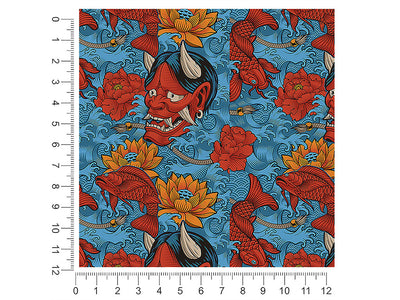 blue devil japanese 1ft x 1ft Craft Sheets