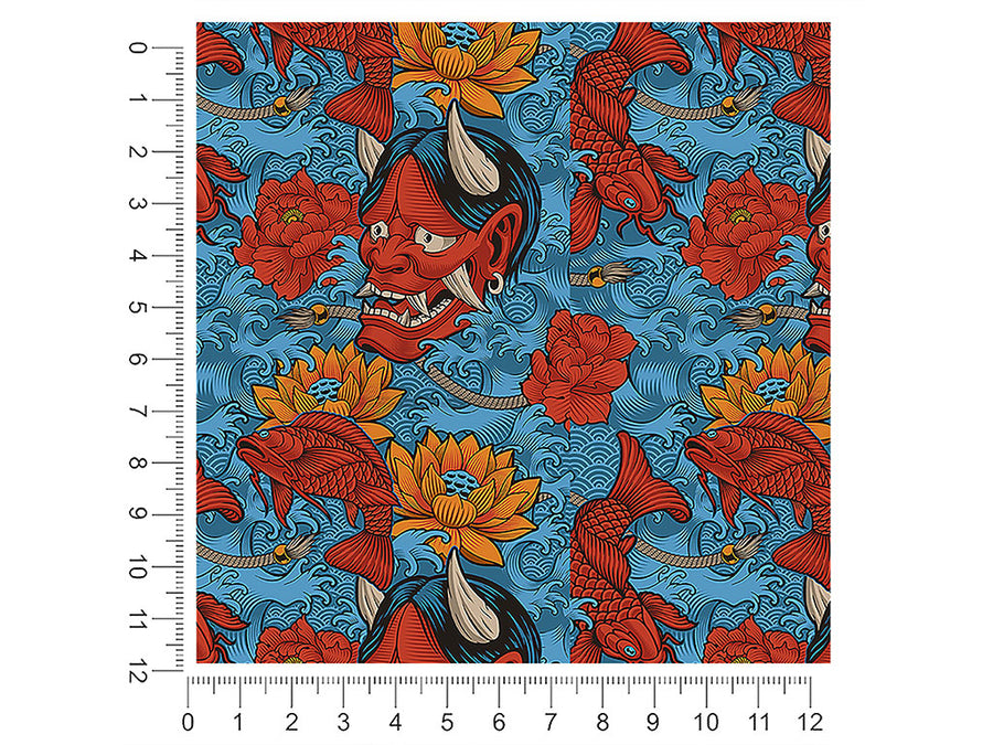 blue devil japanese 1ft x 1ft Craft Sheets
