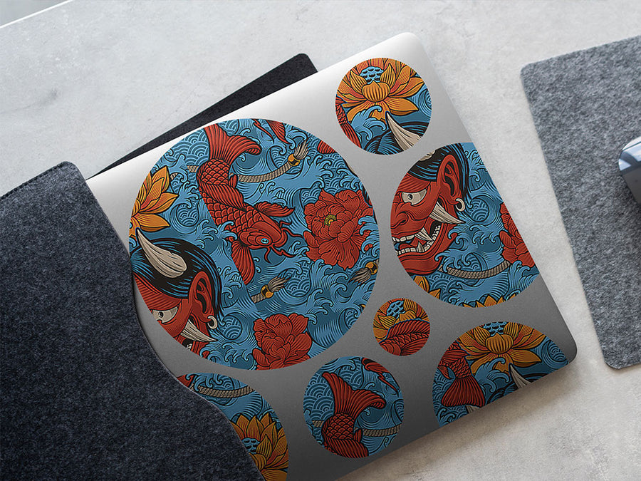 blue devil japanese DIY Laptop Stickers