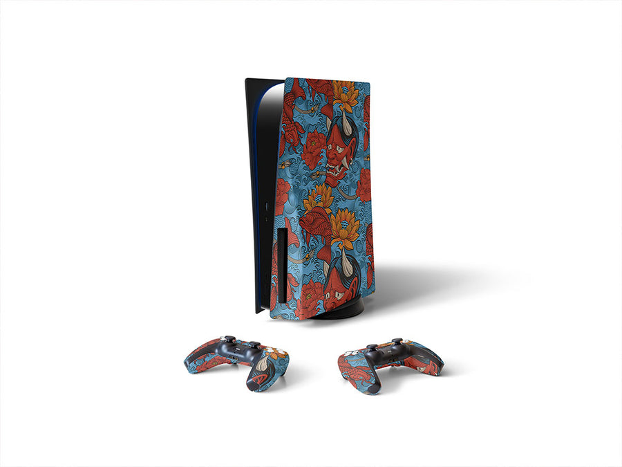 blue devil japanese Sony PS5 DIY Skin