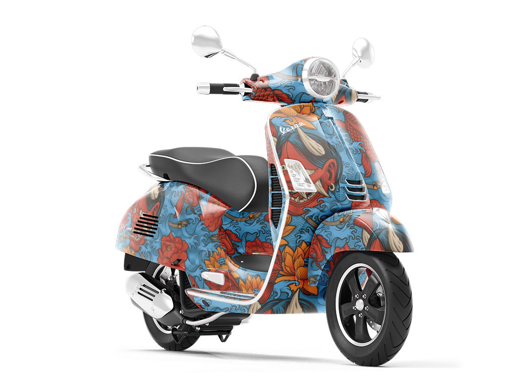 Rwraps™ Blue Devil Japanese Vinyl Wrap | Japanese Print Car Wrap