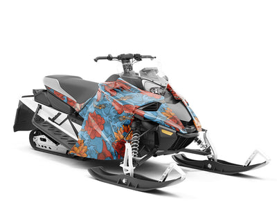 Blue Devil Asian Custom Wrapped Snowmobile
