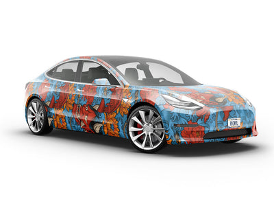 Blue Devil Asian Vehicle Vinyl Wrap