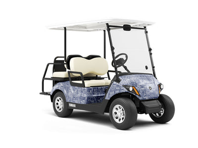 Blue Downtown Cityscape Wrapped Golf Cart