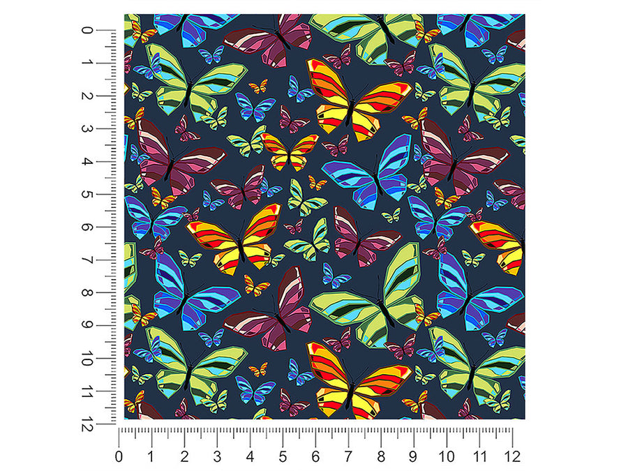 blue flutter bug 1ft x 1ft Craft Sheets