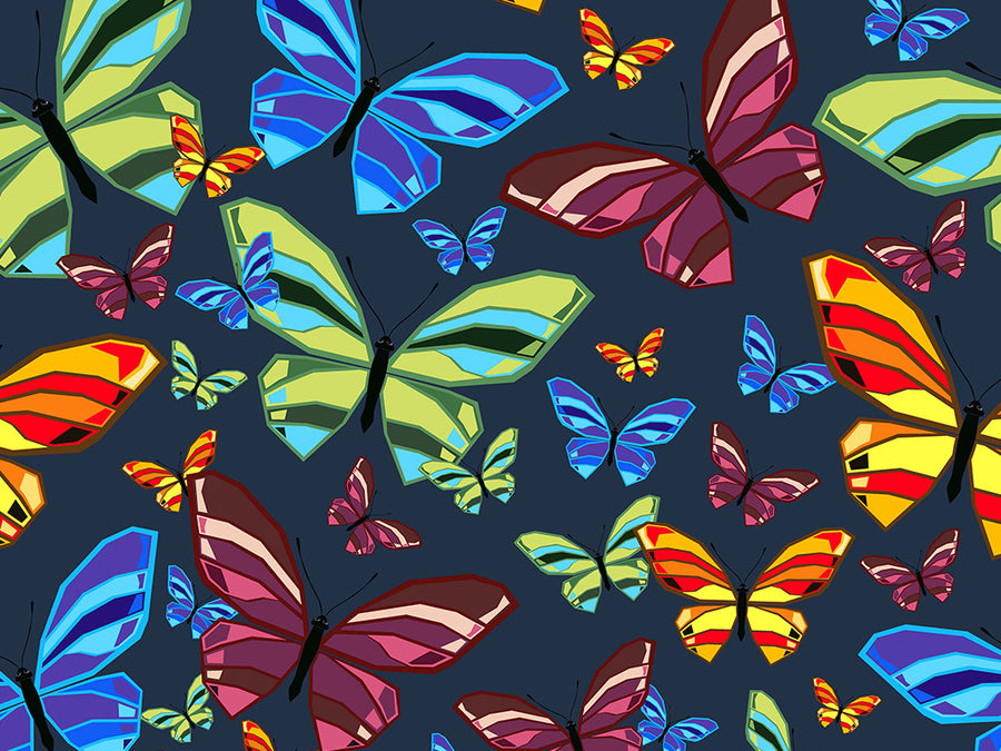 Blue Flutter Bug Vinyl Wrap Pattern~Rwraps Series 914 Digitally Printed Vinyl Wrap~0