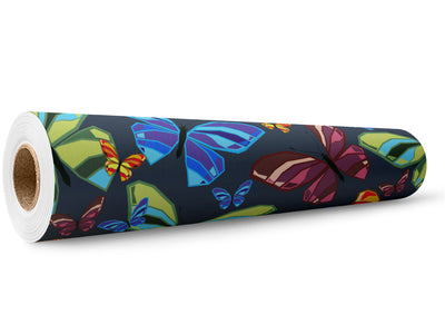 Blue Flutter Bug Wrap Film Wholesale Roll~Rwraps Series 914 Digitally Printed Vinyl Roll~5