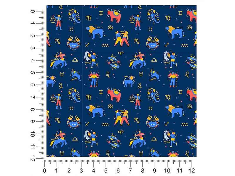 blue friends astrology 1ft x 1ft Craft Sheets