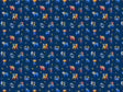 Blue Friends Astrology Vinyl Wrap Pattern~Rwraps Series 914 Digitally Printed Vinyl Wrap~0