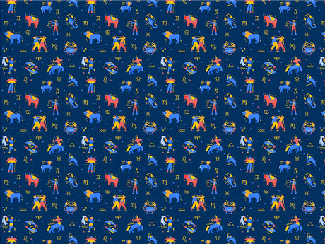 Blue Friends Astrology Vinyl Wrap Pattern~Rwraps Series 914 Digitally Printed Vinyl Wrap~0