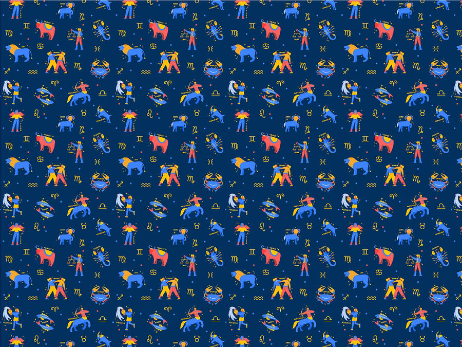 Blue Friends Astrology Vinyl Wrap Pattern~Rwraps Series 914 Digitally Printed Vinyl Wrap~0