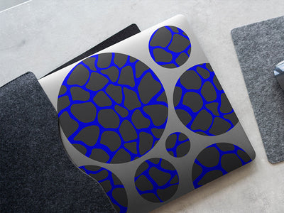 blue giraffe animal print DIY Laptop Stickers