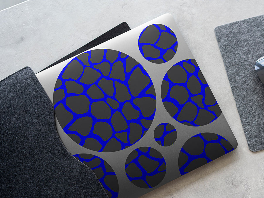 blue giraffe animal print DIY Laptop Stickers