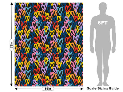 Blue Hearts Graffiti Vehicle Wrap Scale~Rwraps Series 914 Blue Hearts Graffiti Measurements~2