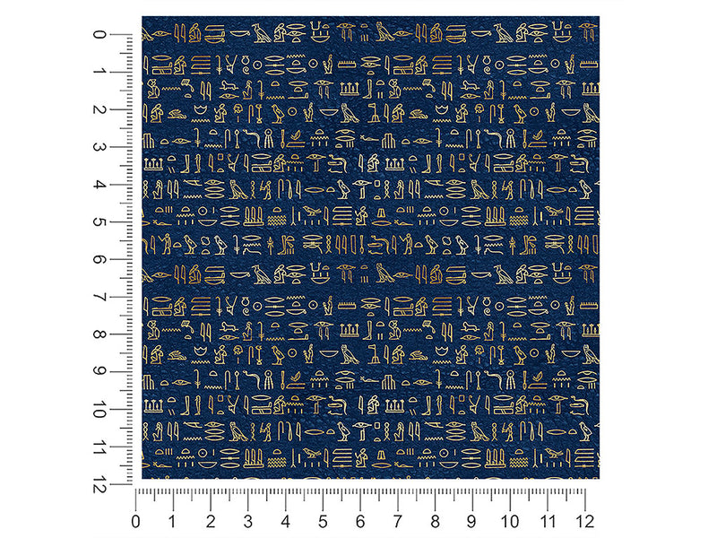 blue hieroglyphs egyptian 1ft x 1ft Craft Sheets