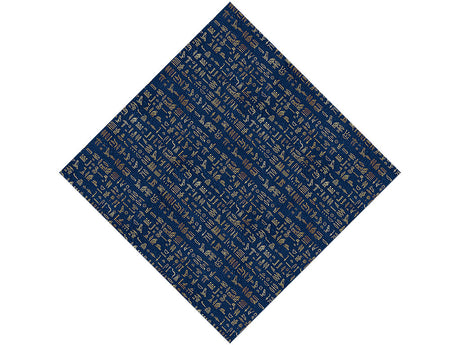 Blue Hieroglyphs Egyptian Vinyl Wrap Pattern
