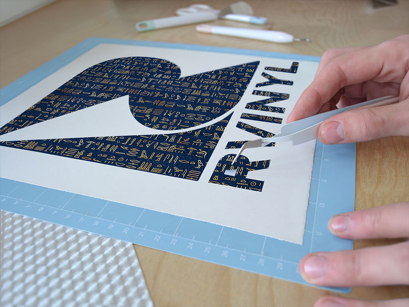 blue hieroglyphs egyptian Easy Weed Craft Vinyl