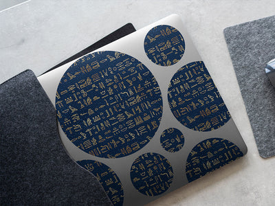 blue hieroglyphs egyptian DIY Laptop Stickers