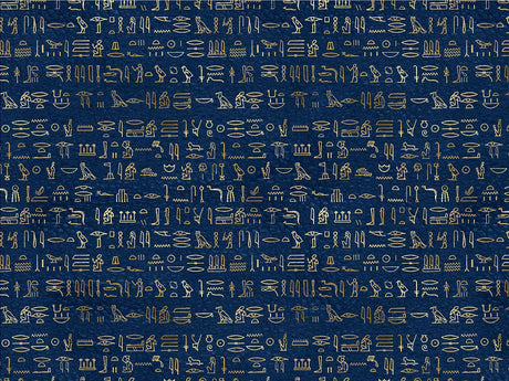 Blue Hieroglyphs Egyptian Vinyl Wrap Pattern~Rwraps Series 914 Digitally Printed Vinyl Wrap~0