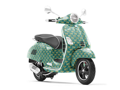 Blue Horace Egyptian Vespa Scooter Wrap Film