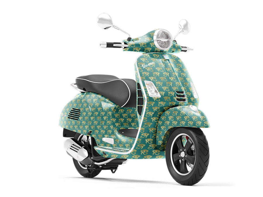 Blue Horace Egyptian Vespa Scooter Wrap Film