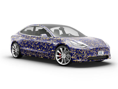Blue Horoscopes Astrology Vehicle Vinyl Wrap