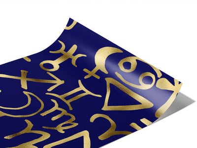 Blue Horoscopes Astrology Vinyl Wraps~Rwraps Series 914 Digitally Printed Vinyl Wrap~0