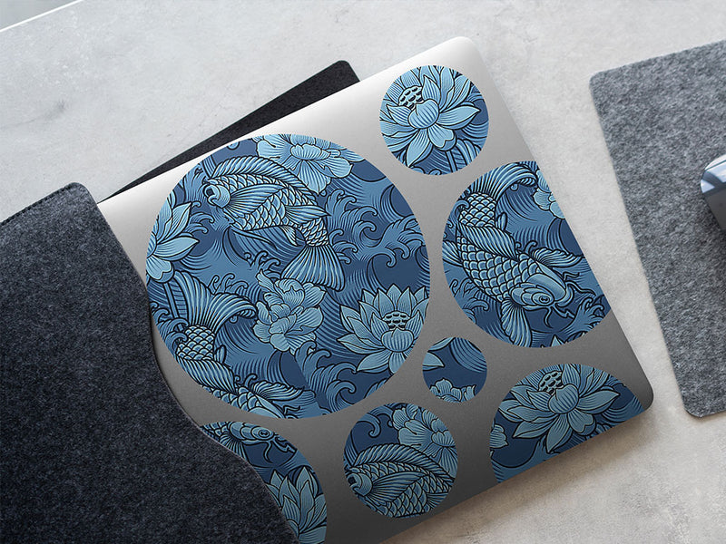 blue koi salt water DIY Laptop Stickers