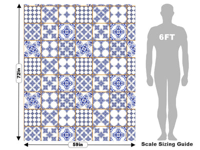 Blue Lace Tile Vehicle Wrap Scale~Rwraps Series 914 Blue Lace Tile Measurements~2