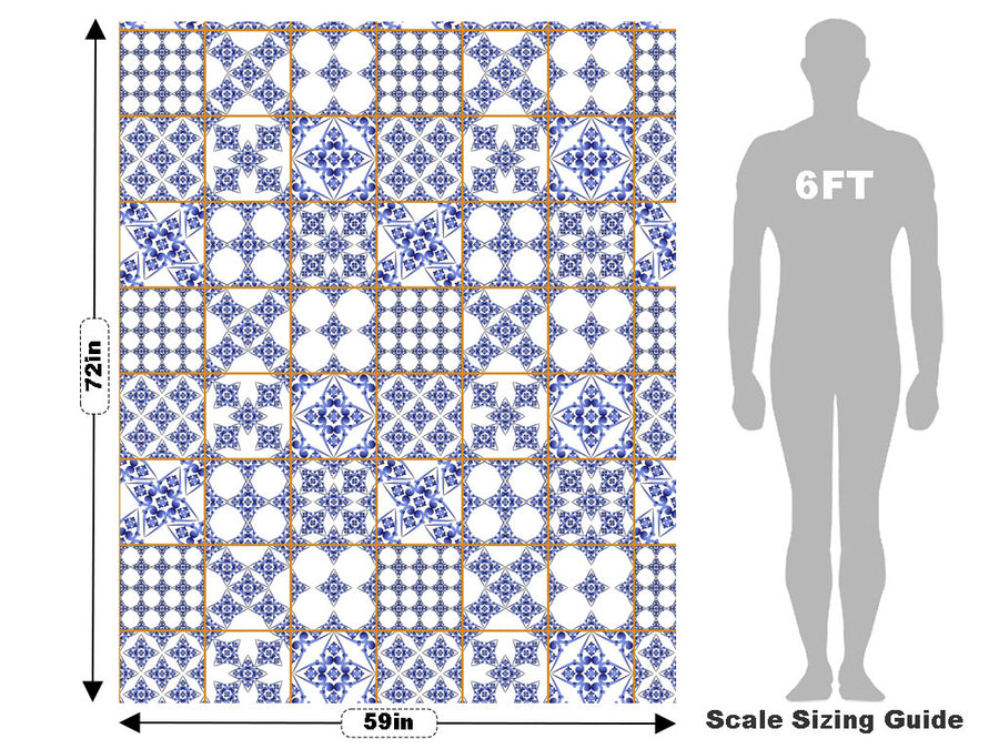 Blue Lace Tile Vehicle Wrap Scale~Rwraps Series 914 Blue Lace Tile Measurements~2