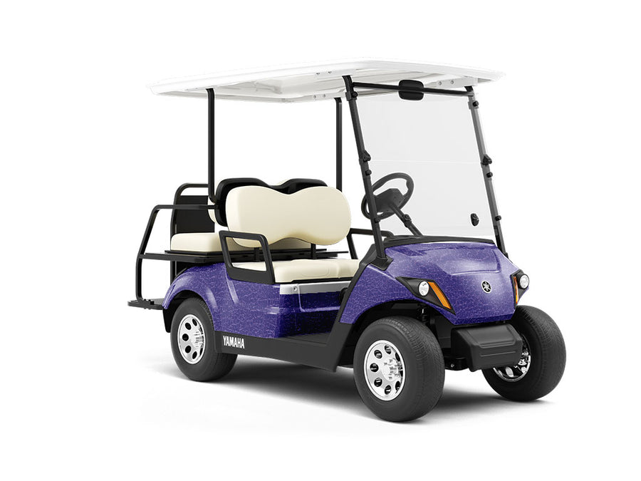 Blue Lagoon Crocodile Wrapped Golf Cart