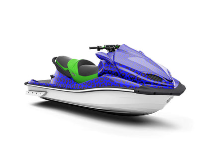 Blue Leopard Jet Ski Vinyl Customized Wrap