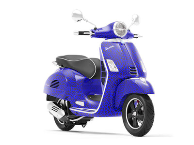 Blue Leopard Vespa Scooter Wrap Film
