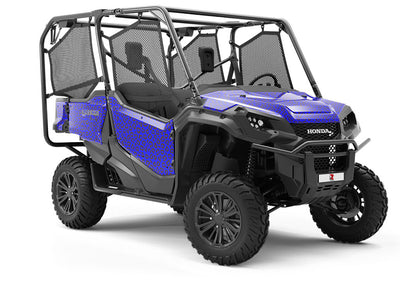 Blue Leopard Utility Vehicle Vinyl Wrap