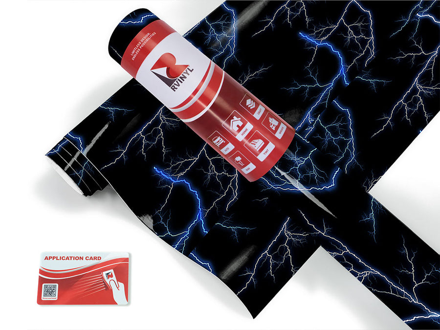 blue lightning lightning Craft Vinyl Roll