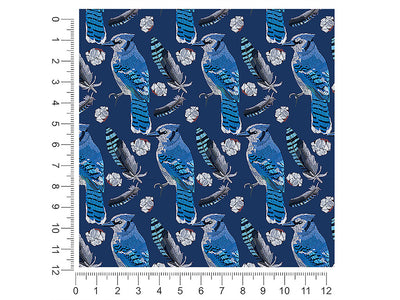 blue linework bird 1ft x 1ft Craft Sheets