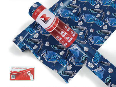 blue linework bird Craft Vinyl Roll