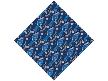 Blue Linework Birds Vinyl Wrap Pattern