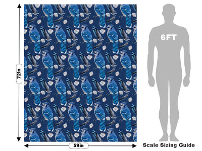 Blue Linework Birds Vehicle Wrap Scale~Rwraps Series 914 Blue Linework Birds Measurements~1