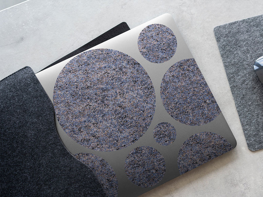 blue marmo granite stone DIY Laptop Stickers