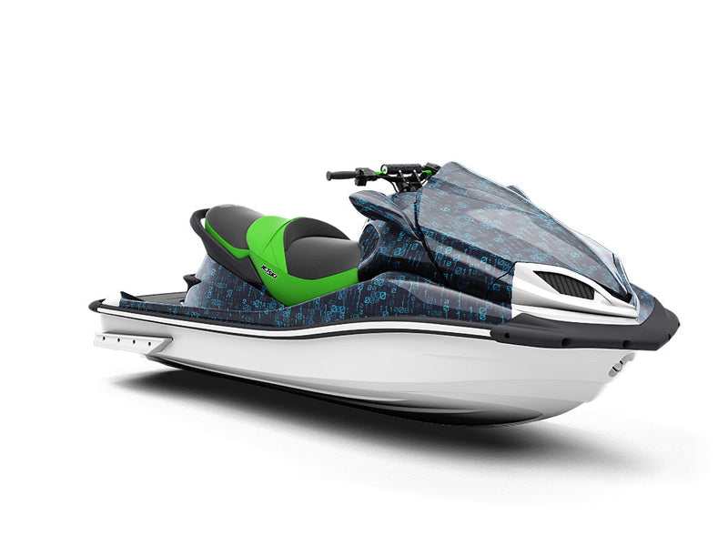 Blue Matrix Technology Jet Ski Vinyl Customized Wrap