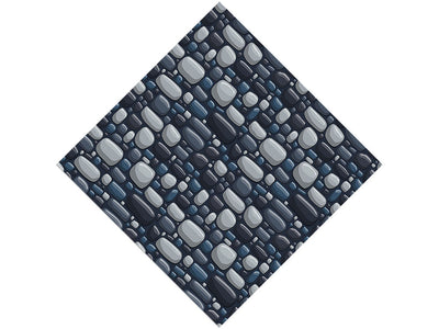 Blue  Cobblestone Vinyl Wrap Pattern