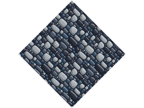 Blue  Cobblestone Vinyl Wrap Pattern
