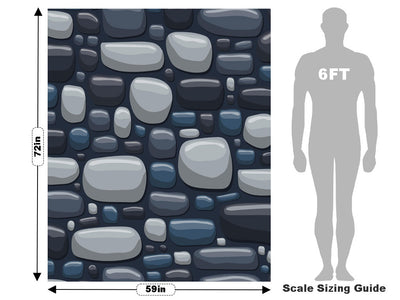 Blue  Cobblestone Vehicle Wrap Scale~Rwraps Series 914 Blue  Cobblestone Measurements~2