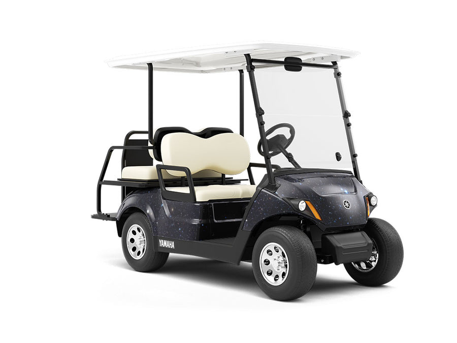 Blue Night Science Fiction Wrapped Golf Cart