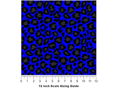 Blue Panther Vinyl Film Pattern Size 12 inch Scale~Rwraps Blue Panther Sizing Chart~3